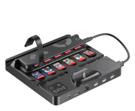 Akcesoria do konsol UNITEK stacja ładująca Switch z przełącznikiem i czytnikiem kart do G1005ABK01